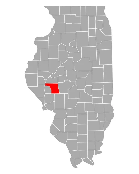 Χάρτης Του Morgan Στο Illinois — Διανυσματικό Αρχείο