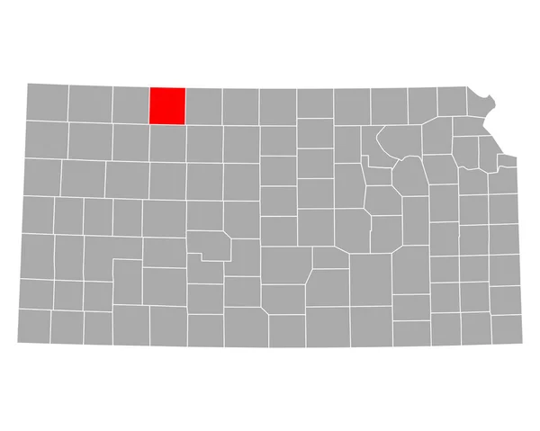 Mapa Norton Kansas — Vector de stock