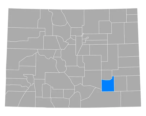 Mapa Otero Kolorado — Wektor stockowy