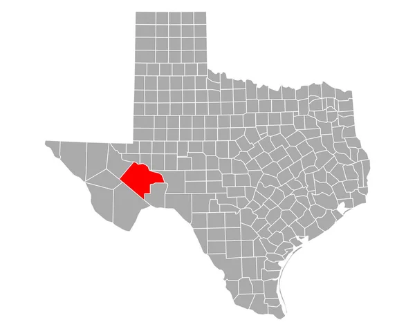 Χάρτης Του Πέκος Στο Τέξας — Διανυσματικό Αρχείο
