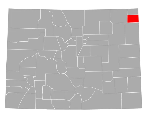 Mappa Phillips Colorado — Vettoriale Stock