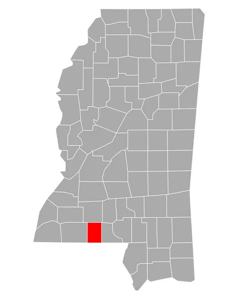 Carte Brochet Mississippi — Image vectorielle