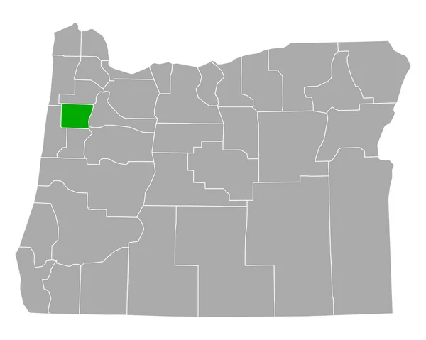 Mappa Polk Oregon — Vettoriale Stock