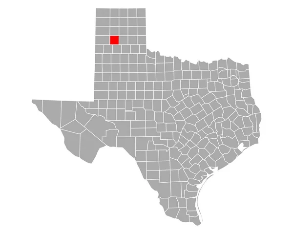 Teksas Taki Randall Haritası — Stok Vektör
