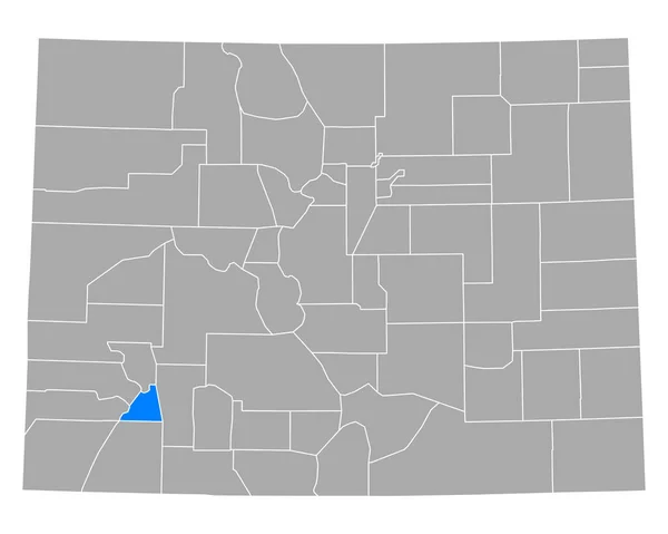 Mapa San Juan Colorado — Vetor de Stock