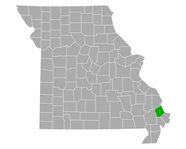 Missouri Deki Scott Haritası — Stok Vektör