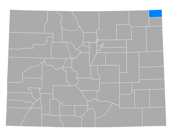 Mapa Sedgwick Colorado —  Vetores de Stock