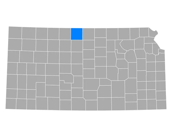 Mappa Smith Kansas — Vettoriale Stock