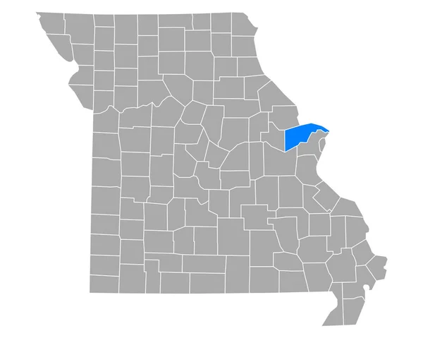 ミズーリ州のセントチャールズ州地図 — ストックベクタ