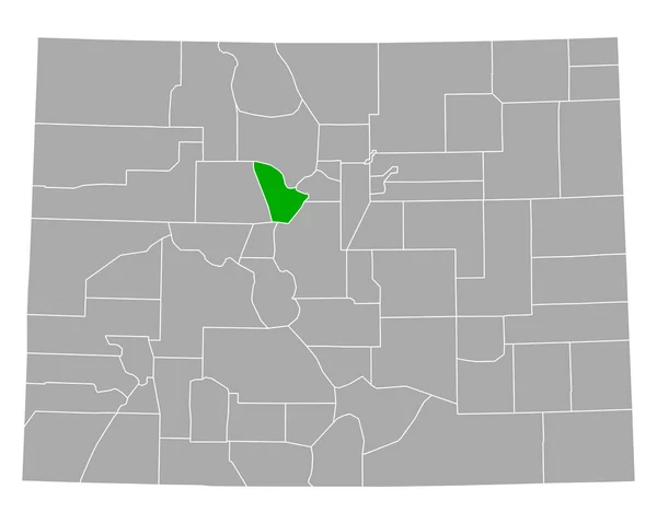 Mapa Summit Colorado — Vector de stock