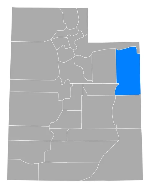 Mapa Uintah Utah —  Vetores de Stock