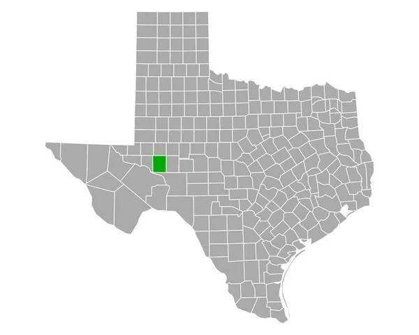 Mapa Aluguel Carros Texas —  Vetores de Stock