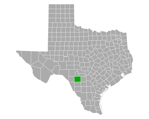 Карта Увальде Техасе — стоковый вектор