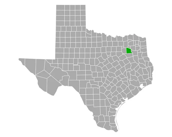 Mapa Van Zandtu Texasu — Stockový vektor