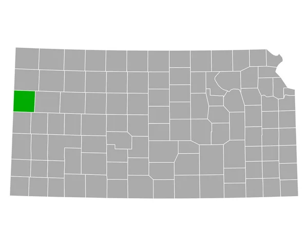 Mapa Papelarias Kansas — Vetor de Stock