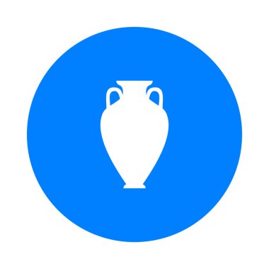 Vektör illüstrasyonu olarak amforo ve daire