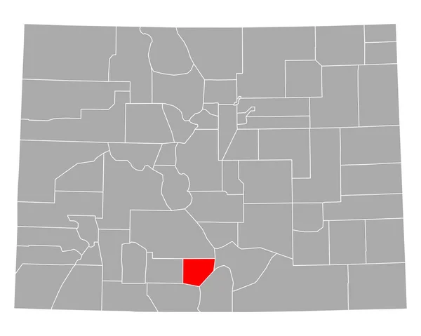 コロラド州のアラモサ州地図 — ストックベクタ
