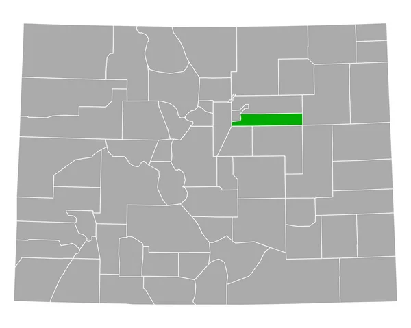 Colorado Daki Arapahoe Haritası — Stok Vektör