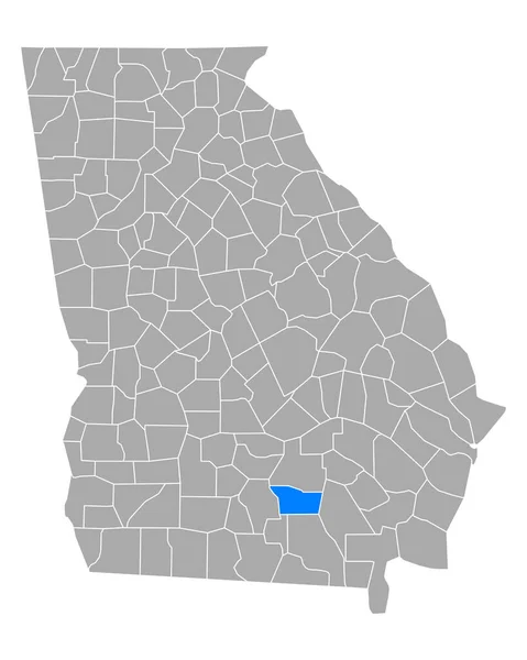Georgia Daki Atkinson Haritası — Stok Vektör