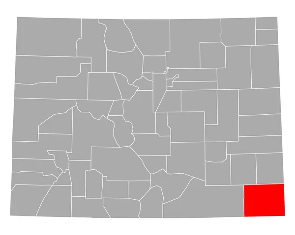 Mappa Baca Colorado — Vettoriale Stock