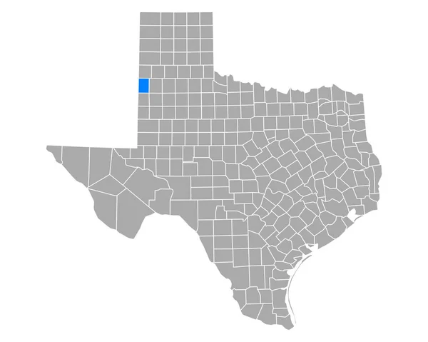 Teksas Taki Bailey Haritası — Stok Vektör
