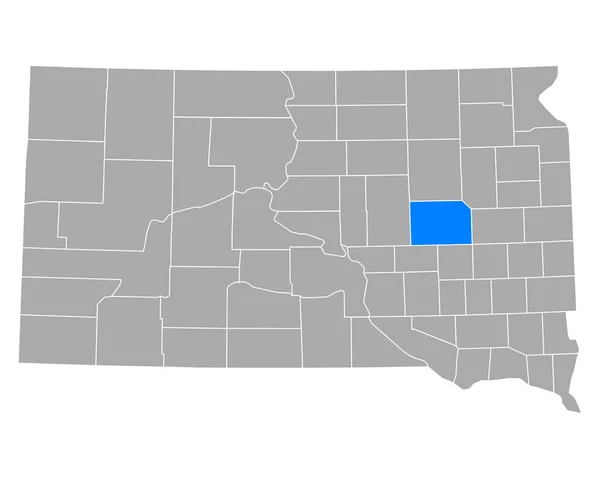 Karte Von Beadle South Dakota — Stockvektor