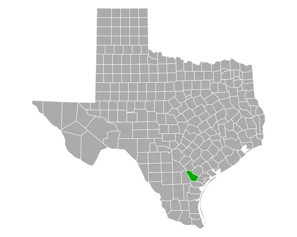 Kaart Van Bijen Texas — Stockvector