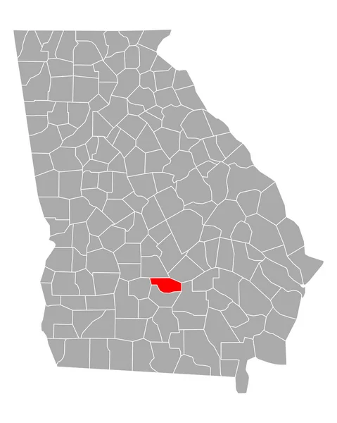 ジョージア州のベン ヒルの地図 — ストックベクタ