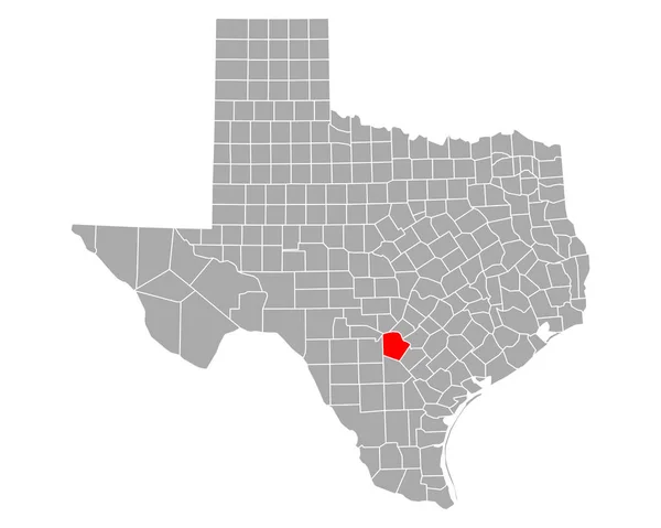 Texas Taki Bexar Haritası — Stok Vektör