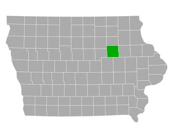 Carte Black Hawk Iowa — Image vectorielle