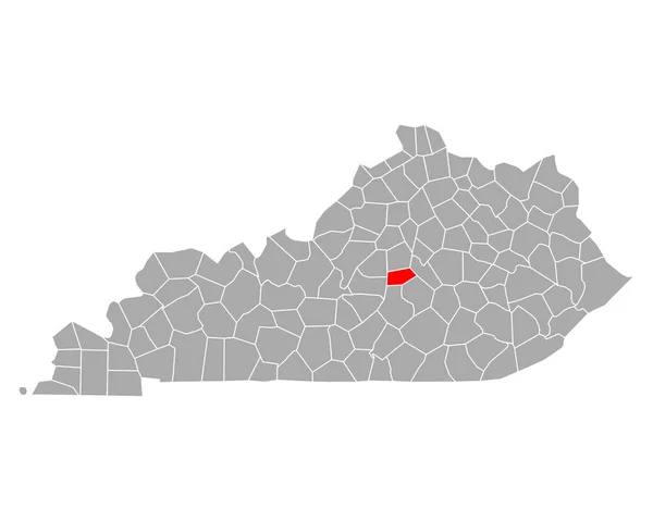 ケンタッキー州の地図 — ストックベクタ