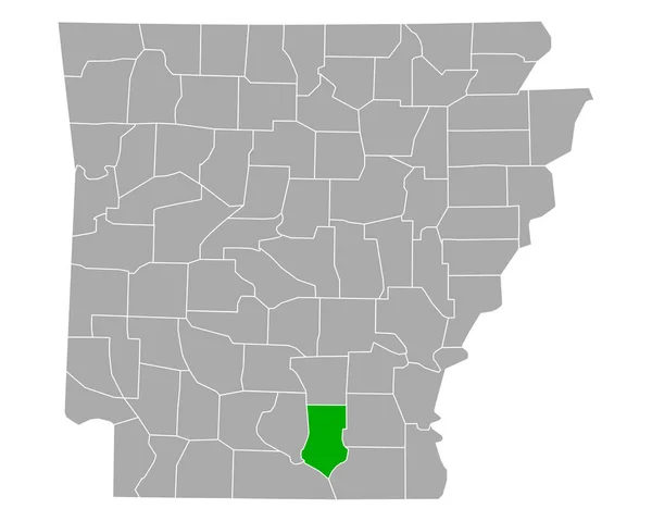 Mapa Bradley Arkansas — Vector de stock