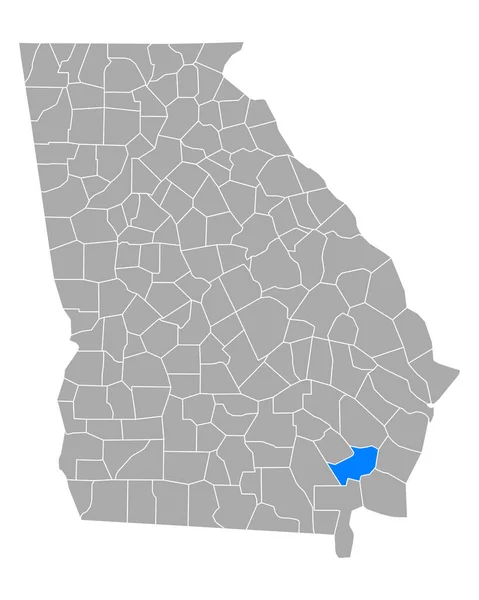 Mapa Brantley Geórgia —  Vetores de Stock