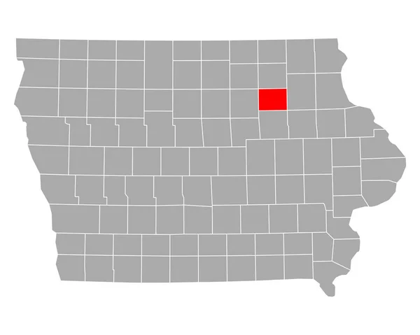 Carte Bremer Iowa — Image vectorielle