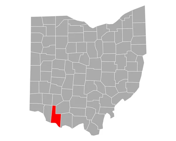 Carte Brown Ohio — Image vectorielle