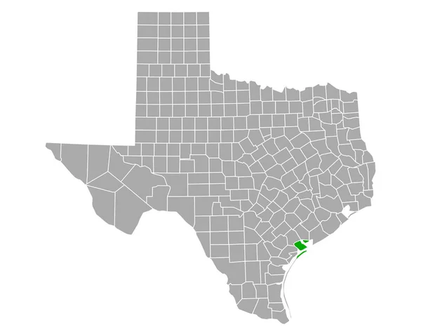 Karta Över Calhoun Texas — Stock vektor