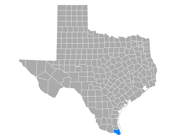 Mappa Cameron Texas — Vettoriale Stock