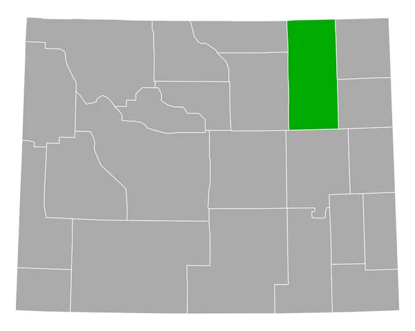 Karta Över Campbell Wyoming — Stock vektor