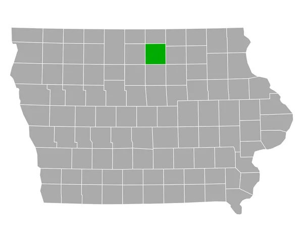 Mapa Cerro Gordo Iowa —  Vetores de Stock