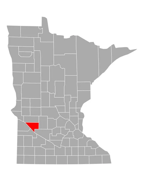 Kaart Van Chippewa Minnesota — Stockvector
