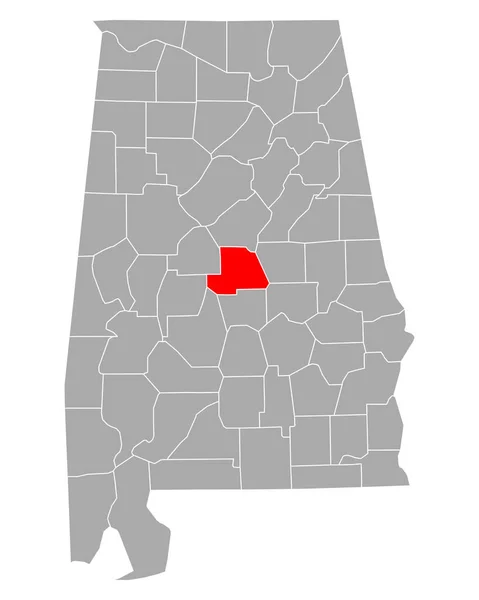 Mappa Chilton Alabama — Vettoriale Stock