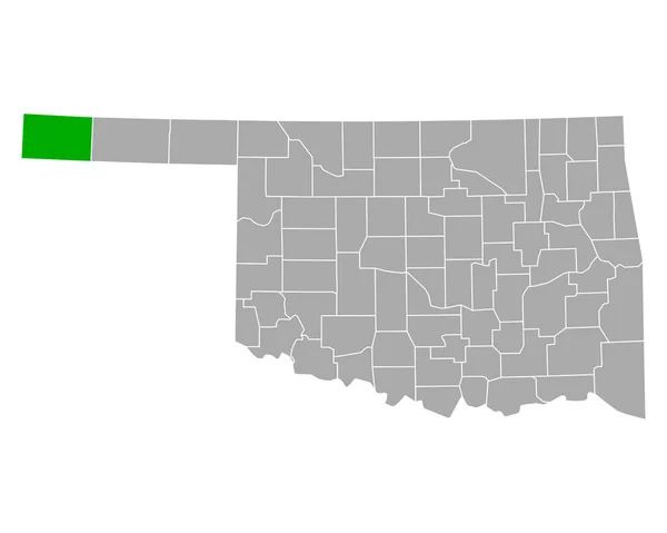 Mapa Cimarronu Oklahomie — Wektor stockowy