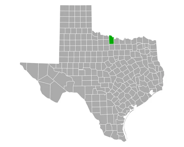 Mapa Arcilla Texas — Archivo Imágenes Vectoriales