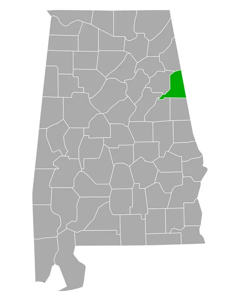 Mapa Cleburne Alabama — Wektor stockowy