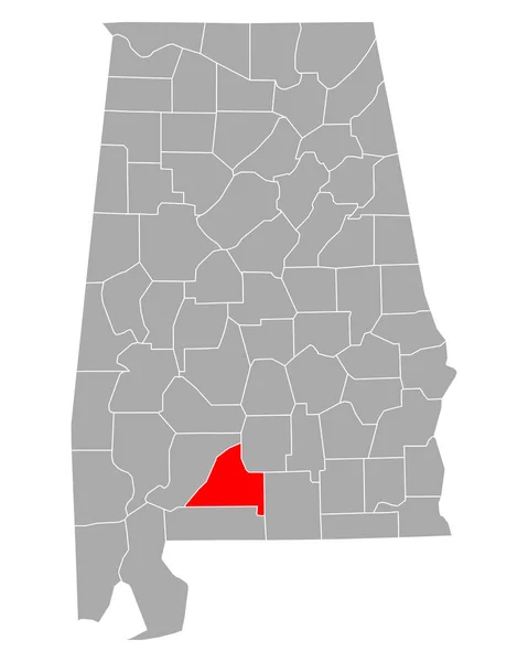阿拉巴马州Conecuh地图 — 图库矢量图片