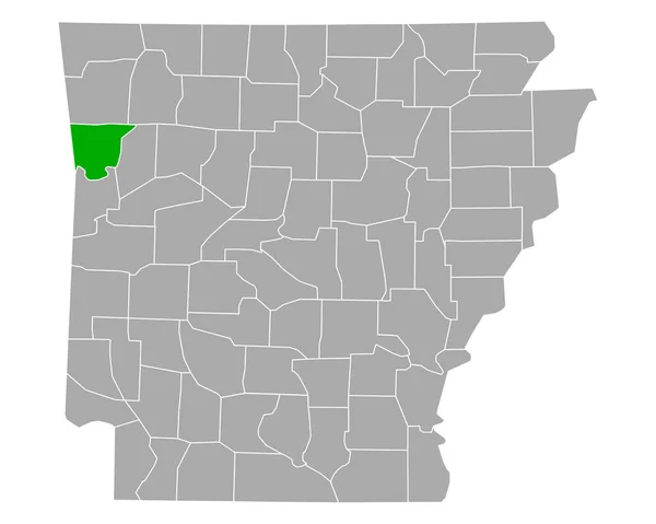 阿肯色州克劳福德地图 — 图库矢量图片