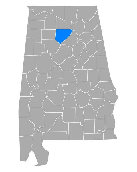 Karta Över Cullman Alabama — Stock vektor