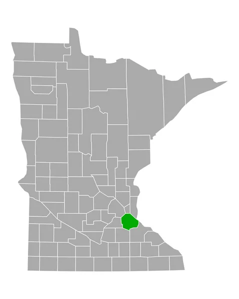 Mapa Dacota Minnesota — Vetor de Stock