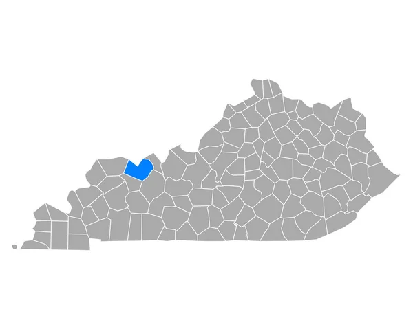 Kaart Van Daviess Kentucky — Stockvector
