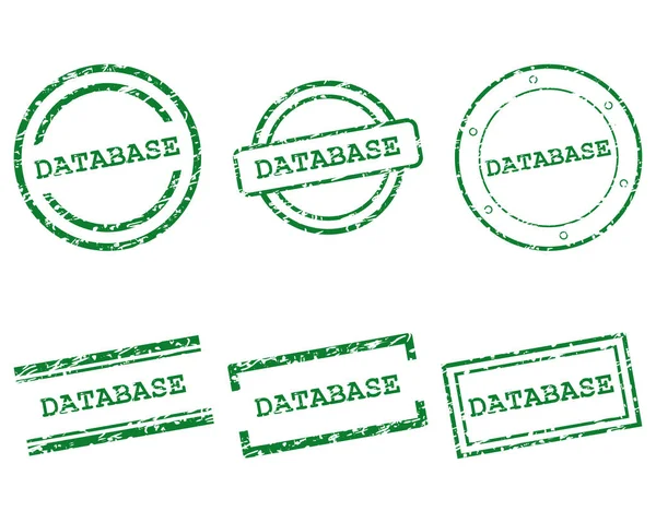 Sellos Bases Datos Como Ilustración Vectorial — Vector de stock